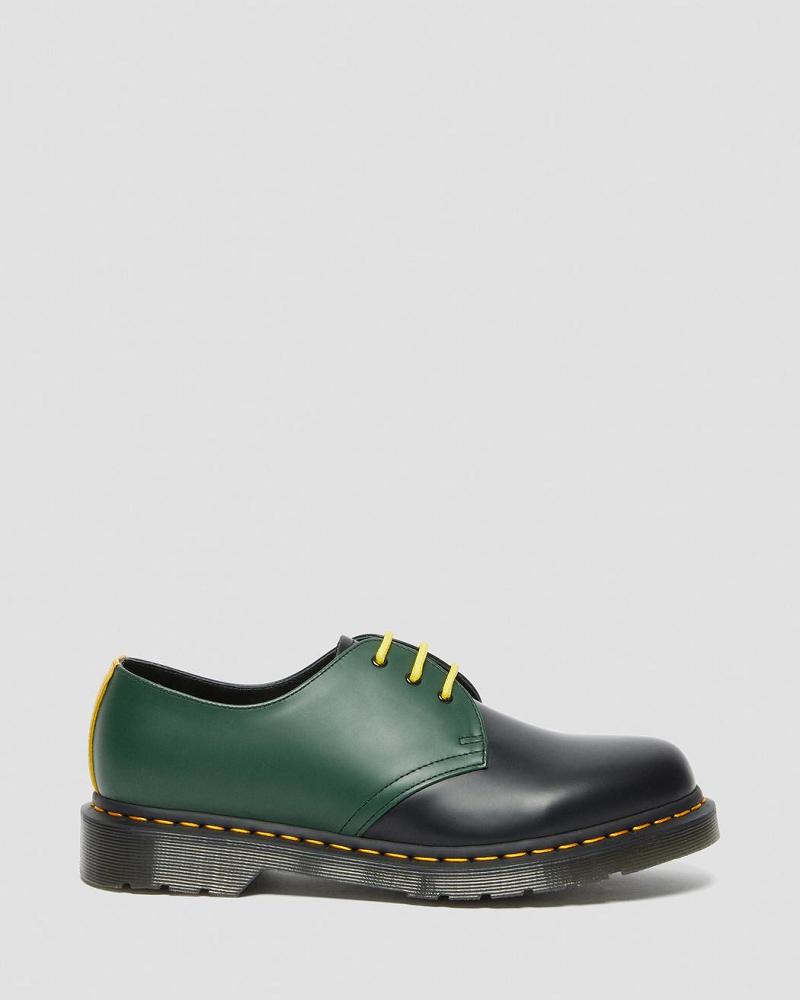 Dr Martens 1461 Contrast Smooth Læder Oxford Sko Dame Sort | DK 345YXF